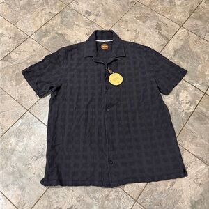 Common People Poles Short Sleeve Button Shirt Large New